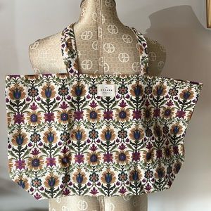 Sézane Floral Canvas Tote Bag